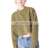 LAITE S2001 Custom Cotton Women Plus Size Sweater Crop Top Crew Neck Sweatshirts Women Crewneck Sweatshirt thumbnail-1