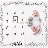 High Quality Super Plush Fleece Monthly Baby Milestone Blankets Baby Milestone Blanket Customizable thumbnail-5