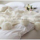 2021 Hot Knitted Blanket, Cute Style Chunky Chenille Throw Blanket Sofa Bed Knitting With Pom-pomsDecoration Soft Warm Blanket thumbnail-1