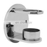 Modern 304 Stainless Steel Handrail Post Round Tube Bracket on Wall Mounted Flange Base Support thumbnail-1