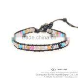 Many Design Agate Survival Boho Bracelet Leather Beads XE09-0109 thumbnail-2