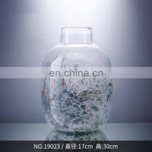 Customized Vase Hydroponic Recycled Gray Flower Glass Vase For Home Decor Modern thumbnail-2