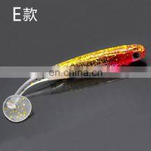 9cm 5g 5pcs a Bag 3D T-tail Ocean Beach Colorful Seabass Lifelike the Colours of the Rainbow Silicone Fishing Soft Lure thumbnail-5