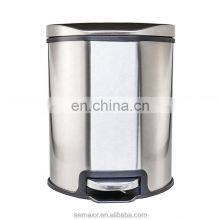 Hot Selling Household Stainless Steel Fingerprint Proof Trash Can With Soft Closing Foot Dustbin 5L12L30L Strong Steel Pedal Bin