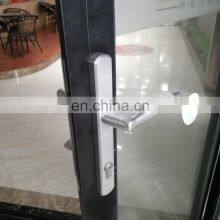 Factory Wholesale Price Aluminum Frame Glass Door Accordion Black Aluminum Bi-folding Type Folding Door With Modern Design thumbnail-4