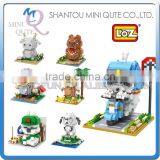 Mini Qute LOZ Kawaii Japanese MashiMaro Rabbit Cartoon Damond Block Plastic Cube Building Blocks Bricks Educational Toy