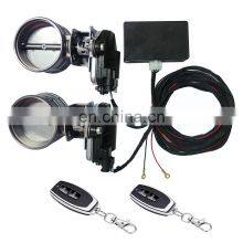 Exhaust vacuum valve muffler with remote control Double exhaust system with valves