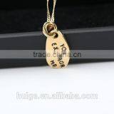 2015 Yiwu Jewellery Hot Sales Brass Chain Gold Plated Fashion Pendant Necklace thumbnail-3
