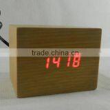 LED Digital Wooden Table Snooze Clock With Touch Function for Snooze thumbnail-2