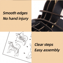 Custom DIY STEM Toys Games 3D Assembly Paper Puzzles Laser Cut Animal Husky Model Jigsaw Kids Gifts Home Ornament thumbnail-3