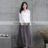 New women's suits of literature and art ,Long Sleeve + grey skirt suit