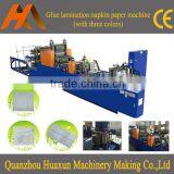 Automatic napkin paper lamination folding serviette tissue manufacturing machine