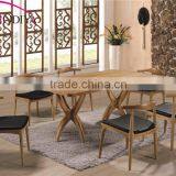 Restuarant Cheap Wooden Dining Tables and 6 Chairs Set thumbnail-3