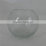 Good Quality Clear Crackle Glass Vase thumbnail-2