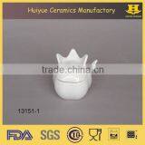 Ceramic Sugar Bowl, Sugar Bowl With Lid and Spoon, Sugar Bowl Pineapple Shape thumbnail-1