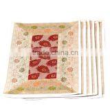 Indian Silk Table Runner With 6 Place Mats & 6 Coaster in Blue Color Size 16*62 thumbnail-2