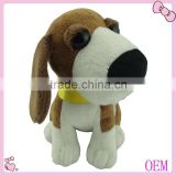 2016New cute custom stuffed plush brown dog toys