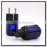 OEM/ODM Rhodium Plated EU Power Plug Connector+Power IEC Connector Plug Audio