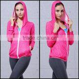 Women Thin Slim Fit Zipper Pullover Light Weight Fitness Active Athletic Workout Running Hoodie Wholesale thumbnail-4