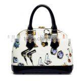 Wear-resisting PU Leather Youth Fashion Shell Shape Handbag thumbnail-4