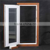 High Quality Low E Glass 3 Panel UPVC Widnow China Manufactures White or Wood Effect Film Upvc Profiles Windows and Doors thumbnail-3