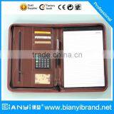 2016 Hot-selling! Zippered Panton Color Leather Portfolio, A4 Portfolio for Ipad/tablet, Leather Portfolio Case Made in China thumbnail-1