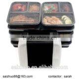 3compartment Take Away Food Container Black