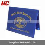 Royal Blue Leatherette Diploma Folder Covers Four Satin Corners With Velvet Inside-Tent Style thumbnail-1