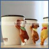 2016 hot new products lovely 3d animal ceramic mug cup