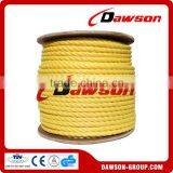 8 strands yellow polepropylene rope nylon braid polyamide multifilament rope