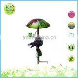 Mushroom With Insect Metal Stake Solar Panel Light thumbnail-4