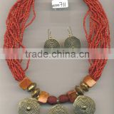 Glass/Metal/Stone beads Necklace