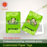 paper tags with string custom