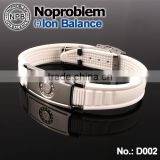 Noproblem D002 Ion Balance fashion jewelry women silver charm bracelet