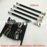 2016 New rc Car Billet Processing Chassis for Scx-10 , Dingo&Honcho,wheelbase 290-310mm (4) 118mm Long Rod