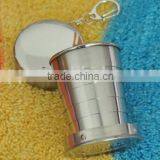 Stackable Easy Taking 140ml Leak-proof Eco-friendly FDA LFGB Fodable Stainless Steel Beer Mug Cup Tumbler thumbnail-3