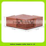 12*12cm Oil-proof Crocodile Leather Printed Set of 4 Square Coasters 16035 thumbnail-1