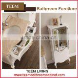 Teem home bathroom furniture wood material bathroom sets mirrored bath cabinet