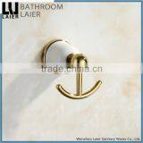 Direct Marketing Factory Zinc Alloy Gold Finishing Bathroom Accessories Wall Mounted Robe Hook thumbnail-1