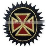 Customized India silk embroidery badge