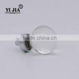 1 3/8 Inch Zinc Alloy Clear Polished Chrome Glass Knob