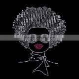 Afro Girl Rhinestone Heat Transfer Custom Design for Clothing thumbnail-1