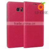 Genuine Leather Case For Samsung Galaxy S6 Edge Luxury Wallet Stand Photo Slot Real Leather Case thumbnail-2