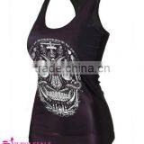Black Scary Ladies Skull Snake 3D Printed Tank Top BX121 Tank Top Women thumbnail-2