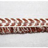 Good Price 1.6cm Width Yarn Dyed Polyester Weave With Fringe Wholesale thumbnail-3