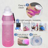 BPA Free Silicone Collapsible Sport Water Bottle thumbnail-3