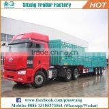 3 Axle 50 Tons High Drop Side Board Cattle Gated Stake Steel Cage Cargo Fence Semi Trailer for Sale thumbnail-5