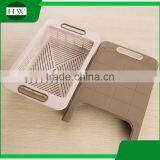 2 in 1 Square Plastic Hanging Folding Vegetable Meat Kitchen Chopping Cutting Board With Draining Rack Storage Box thumbnail-3