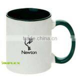 Best Quality Golden 11oz Rim and Handle Colorful Ceramic Coated Mug thumbnail-5