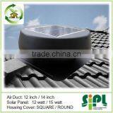 SUNNY FAN 15 Watt Solar Panel Powered Residential Attic Roof Mounted Air Cooling Ventilation Fan thumbnail-4